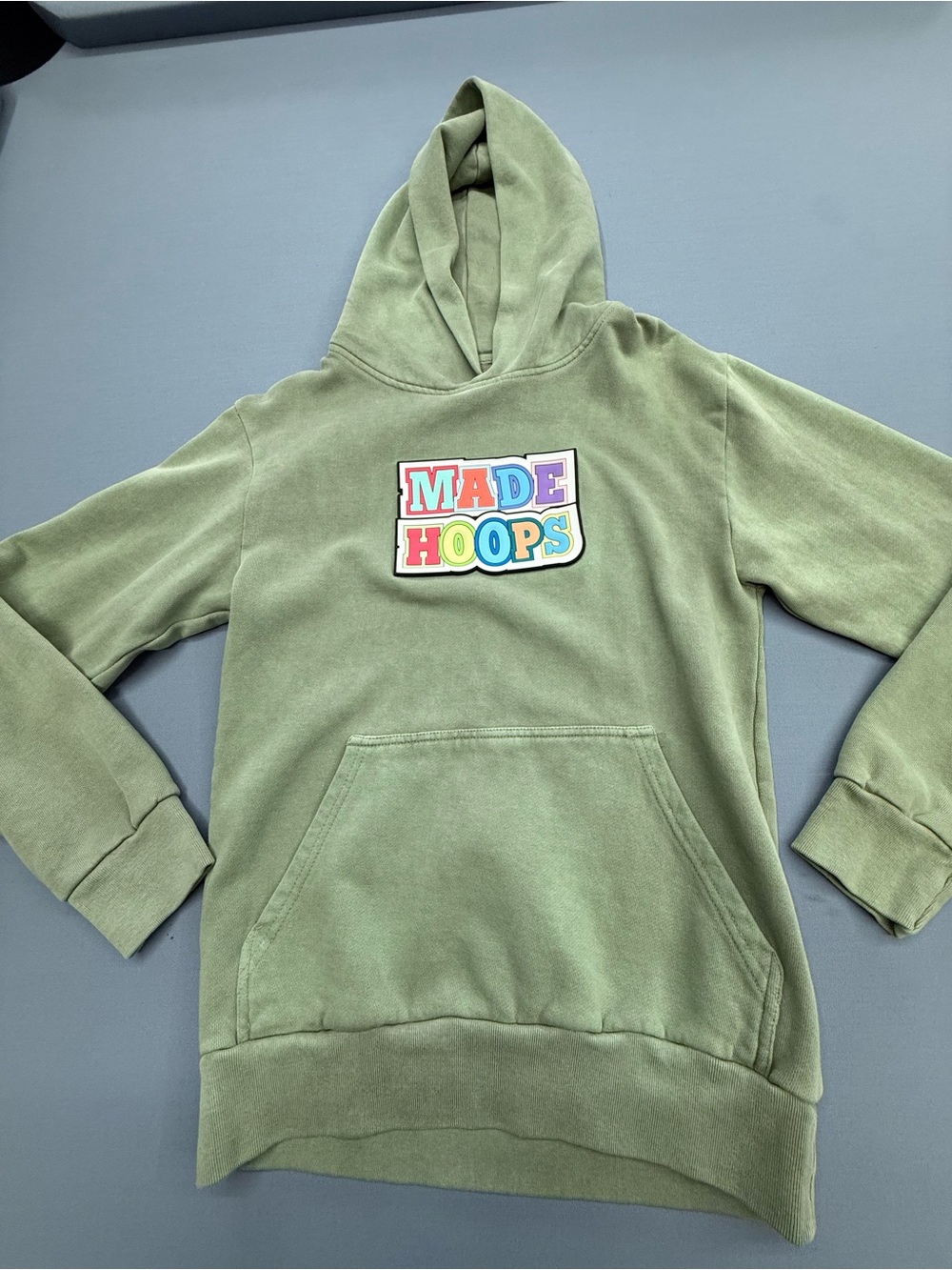 Made Hoops Olive Green Kids' Pullover Hoodie